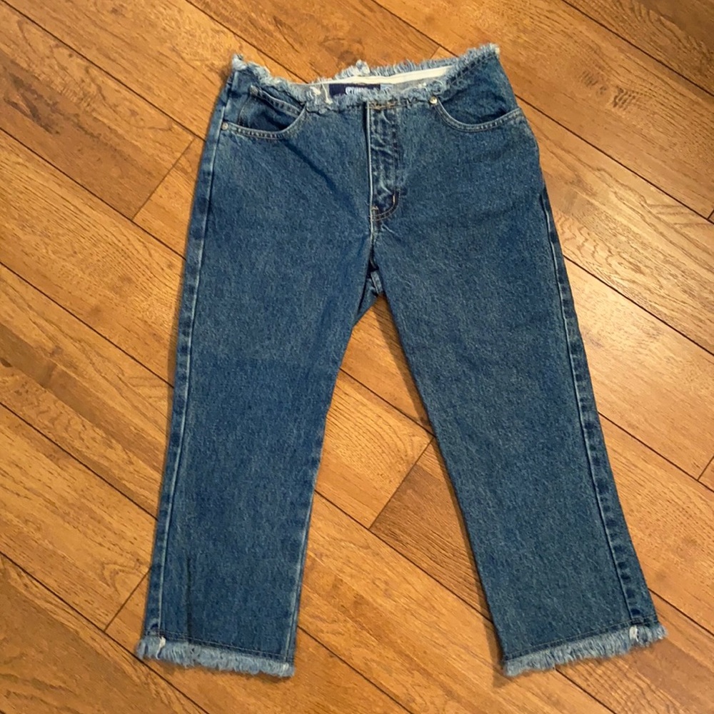 Fringe Crop Jeans